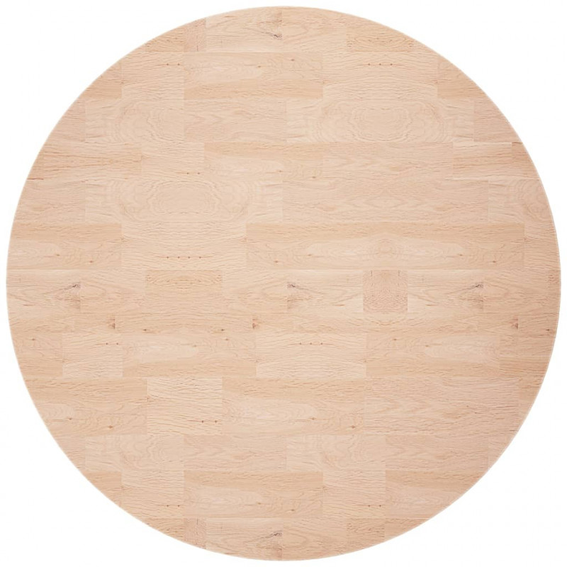 Okrągły blat do stolika, Ø70x2,5 cm, surowe drewno dębowe