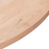 Okrągły blat do stolika, Ø70x2,5 cm, surowe drewno dębowe