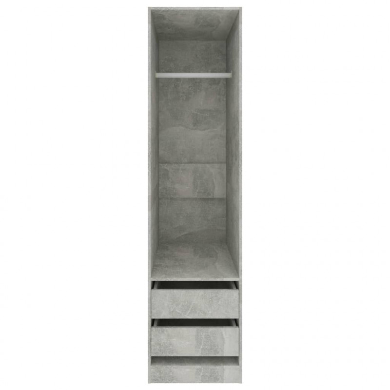 Szafa z szufladami, betonowy szary, 50x50x200 cm