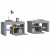 Szafki nocne z LED, 2 szt., szary dąb sonoma, 70x36,5x40 cm