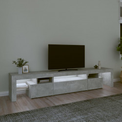 Szafka pod TV z oświetleniem LED, szarość betonu 215x36,5x40 cm