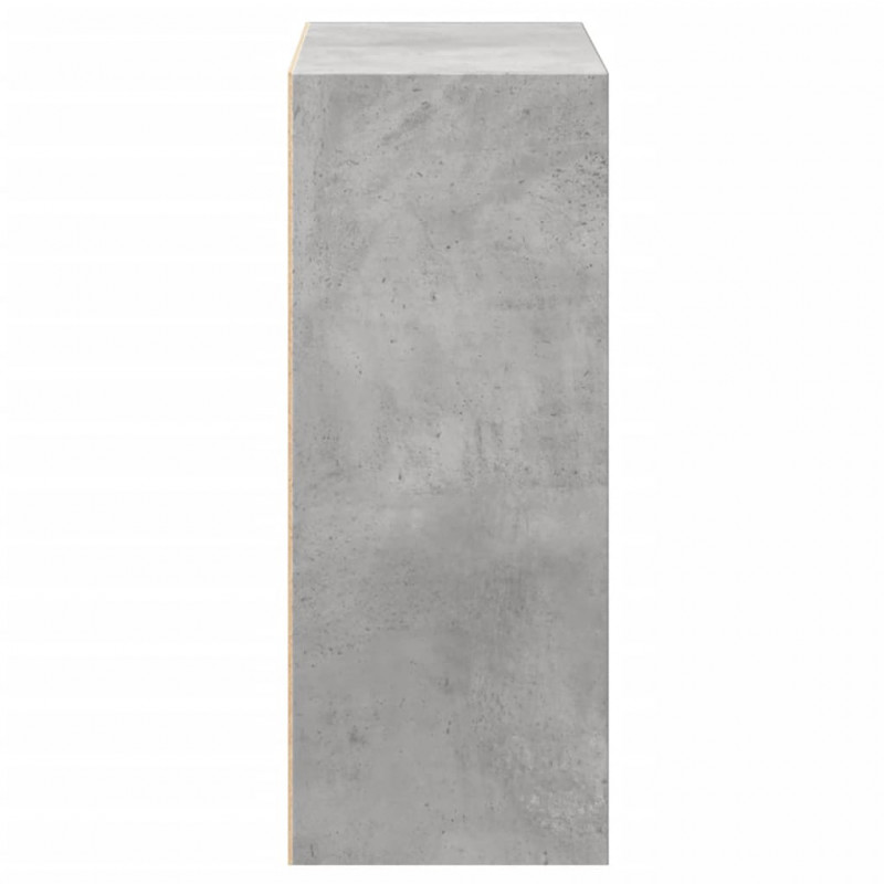 2-poziomowy regał, betonowy szary, 60x30x76,5 cm, płyta wiórowa
