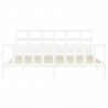 Łóżko bez materaca, białe, 200x200 cm, lite drewno sosnowe