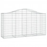 Kosze gabionowe, 4 szt, 200x50x100/120 cm, galwanizowane żelazo
