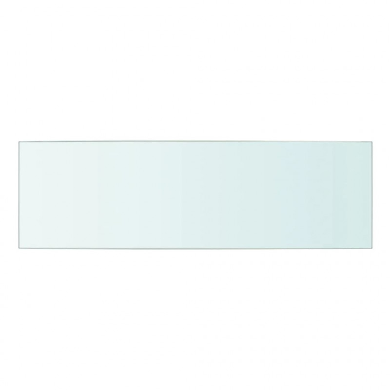 Półki, 2 szt., panel z bezbarwnego szkła, 50 x 15 cm