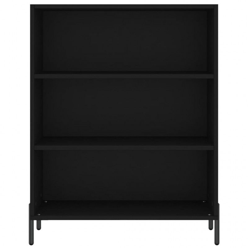 Witrynka, czarna, 69,5x34x180 cm, materiał drewnopochodny