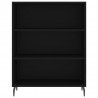 Witrynka, czarna, 69,5x34x180 cm, materiał drewnopochodny