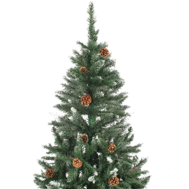 Sztuczna choinka z lampkami i bombkami, 150 cm
