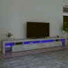Szafka pod TV z oświetleniem LED, szarość betonu, 290x36,5x40cm