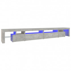 Szafka pod TV z oświetleniem LED, szarość betonu, 290x36,5x40cm