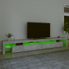 Szafka pod TV z oświetleniem LED, szarość betonu, 290x36,5x40cm