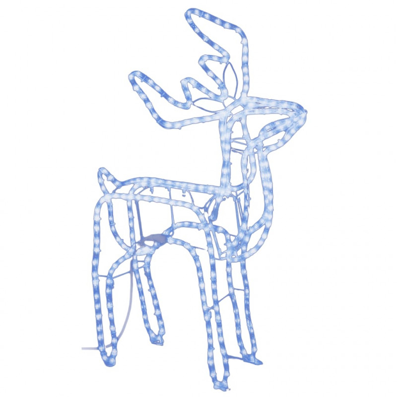 3-cz. zestaw ozdób świątecznych, renifery, zimna biel