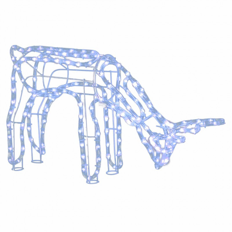 3-cz. zestaw ozdób świątecznych, renifery, zimna biel