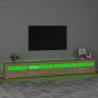 Szafka pod TV z oświetleniem LED, dąb sonoma, 270x35x40 cm