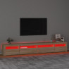 Szafka pod TV z oświetleniem LED, dąb sonoma, 270x35x40 cm