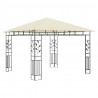 Altana z moskitierą i sznurem lampek LED, 3x3x2,73 cm, kremowa
