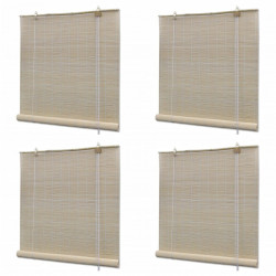 Naturalne rolety bambusowe, 4 szt., 120 x 160 cm