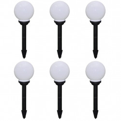 Lampy do oświetlenia ścieżki, 6 szt, LED, 20 cm, ze szpikulcami