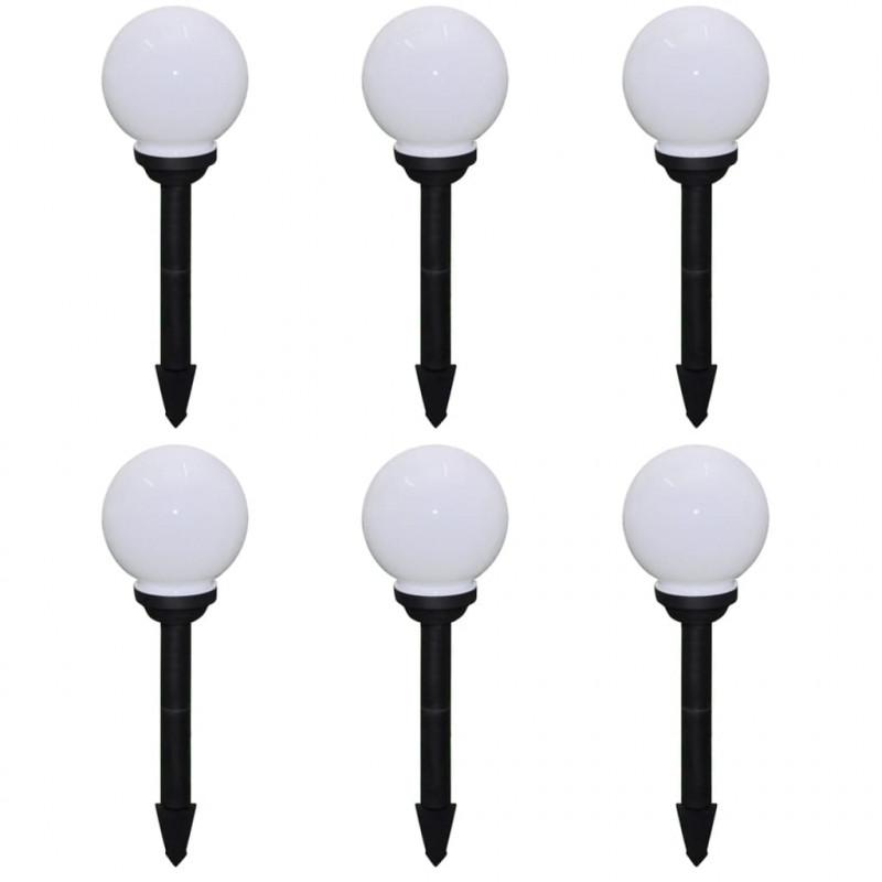 Lampy do oświetlenia ścieżki, 6 szt, LED, 20 cm, ze szpikulcami