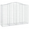 Kosze gabionowe, 2 szt, 200x50x140/160 cm, galwanizowane żelazo