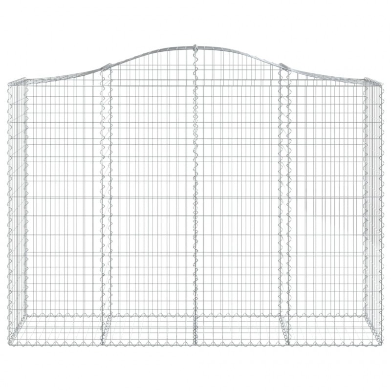 Kosze gabionowe, 2 szt, 200x50x140/160 cm, galwanizowane żelazo