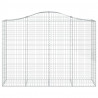 Kosze gabionowe, 2 szt, 200x50x140/160 cm, galwanizowane żelazo