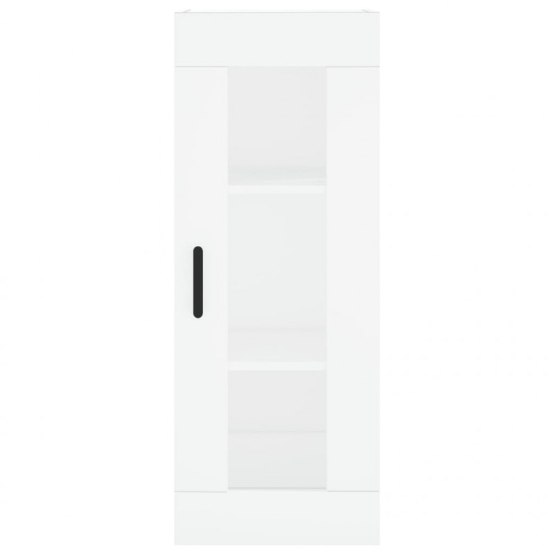 Wysoka szafka, biała, 34,5x34x180 cm, materiał drewnopochodny