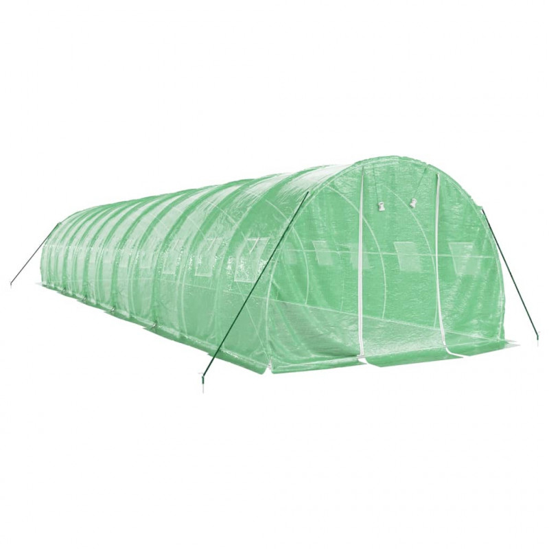Szklarnia ze stalową ramą, zielona, 36 m², 12x3x2 m