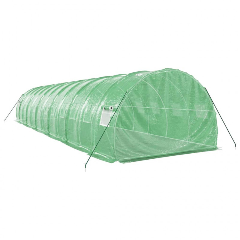 Szklarnia ze stalową ramą, zielona, 36 m², 12x3x2 m
