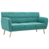 3-osobowa sofa tapicerowana tkaniną, 172x70x82 cm, zielona