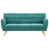3-osobowa sofa tapicerowana tkaniną, 172x70x82 cm, zielona