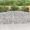 Kosze gabionowe, 5 szt, 400x50x100/120 cm, galwanizowane żelazo