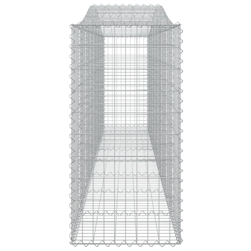 Kosze gabionowe, 5 szt, 400x50x100/120 cm, galwanizowane żelazo