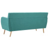 3-osobowa sofa tapicerowana tkaniną, 172x70x82 cm, zielona