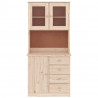 Kredens ALTA, 77x35x165 cm, lite drewno sosnowe