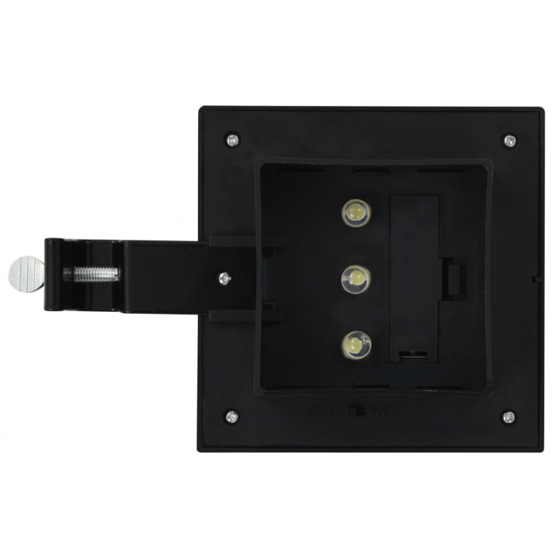 Lampy solarne LED do ogrodu, 12 szt., kwadratowe, 12 cm, czarne