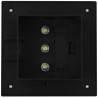 Lampy solarne LED do ogrodu, 12 szt., kwadratowe, 12 cm, czarne