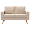 2-osobowa sofa, kremowa, tapicerowana tkaniną