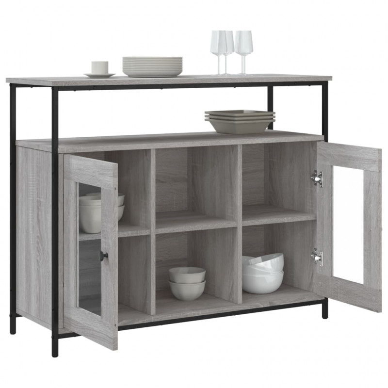 Szafka, szary dąb sonoma, 100x35x80 cm, materiał drewnopochodny