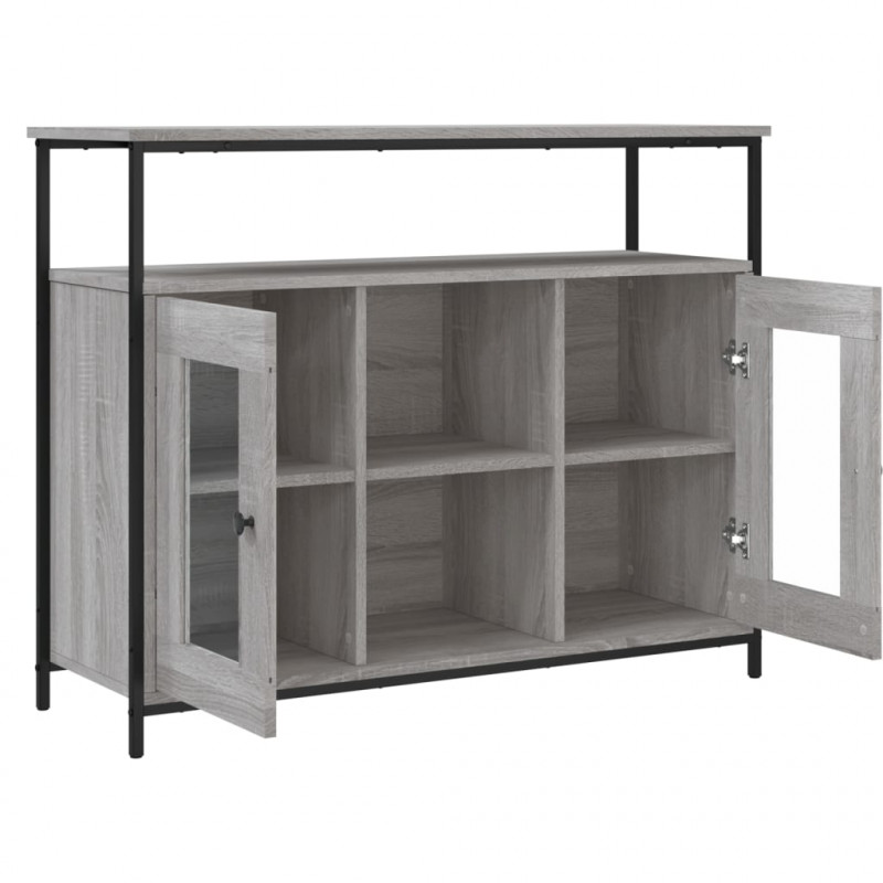 Szafka, szary dąb sonoma, 100x35x80 cm, materiał drewnopochodny