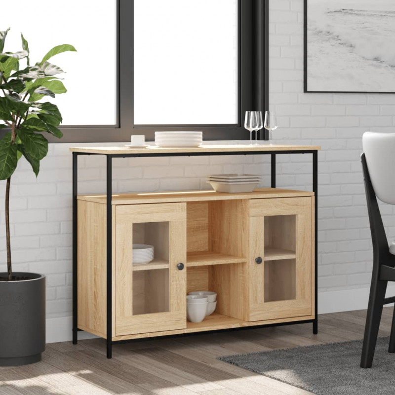 Szafka, dąb sonoma, 100x35x80 cm, materiał drewnopochodny
