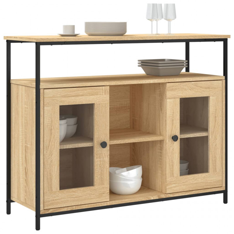 Szafka, dąb sonoma, 100x35x80 cm, materiał drewnopochodny