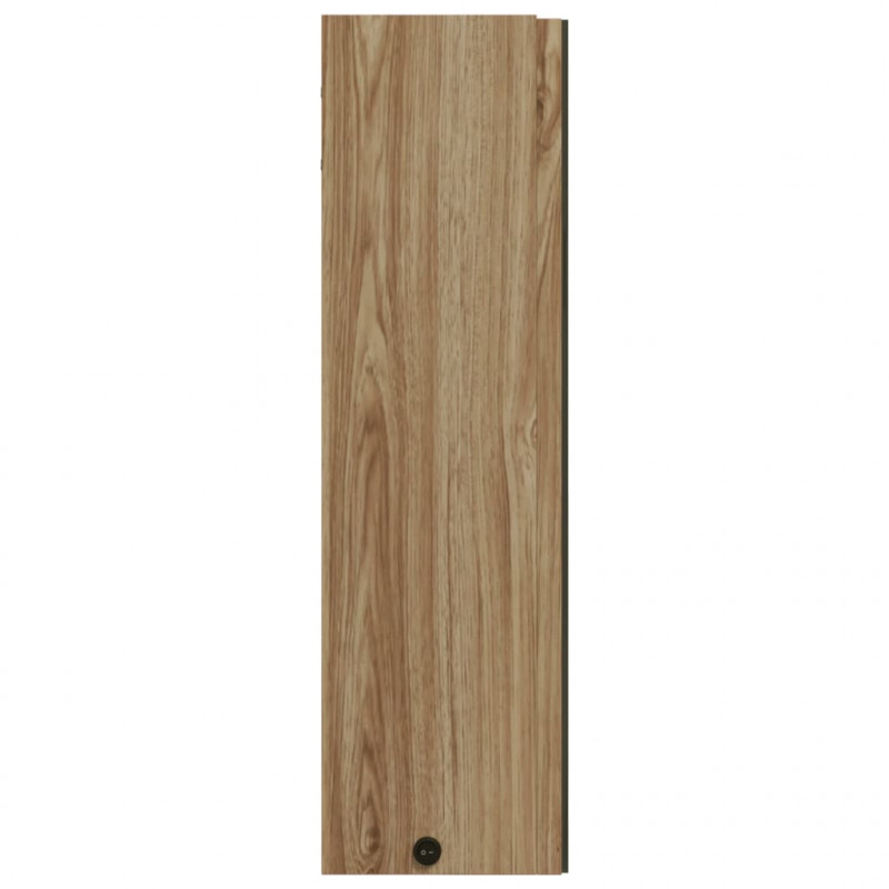 Szafka łazienkowa z lustrem i LED, kolor dębu, 60x13x52 cm