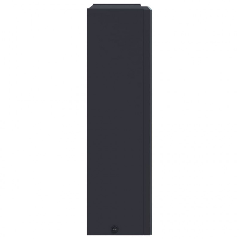 Szafka łazienkowa z lustrem i LED, szara, 45x13x52 cm