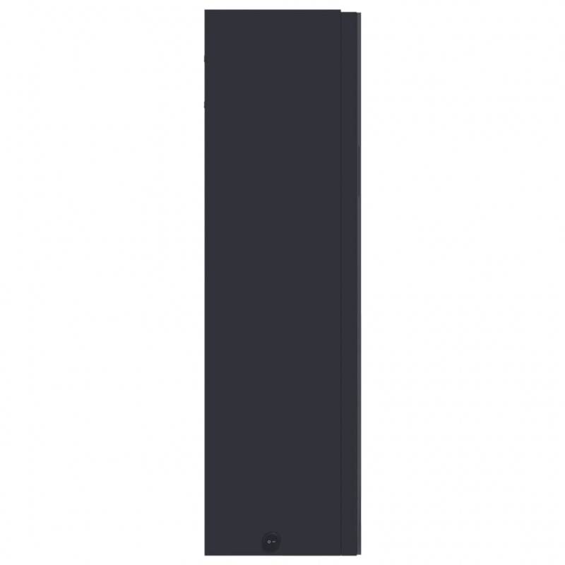 Szafka łazienkowa z lustrem i LED, szara, 60x13x52 cm