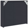 Szafka łazienkowa z lustrem i LED, szara, 60x13x52 cm