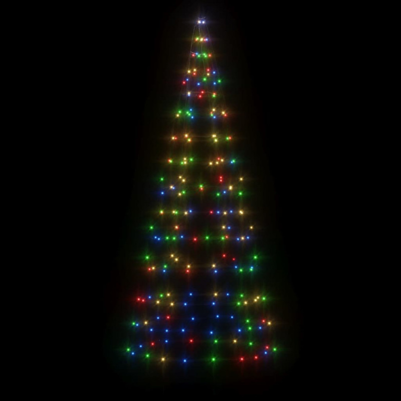 Choinka z lampek, na maszt, 200 kolorowych LED, 180 cm