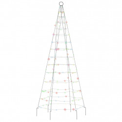 Choinka z lampek, na maszt, 200 kolorowych LED, 180 cm