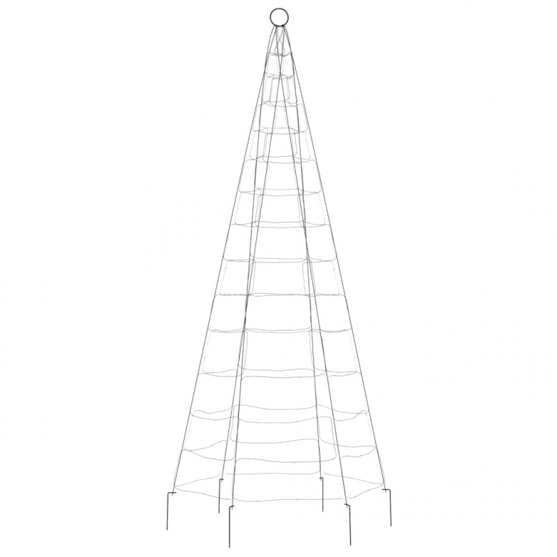 Choinka z lampek, na maszt, 200 kolorowych LED, 180 cm