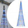 Choinka z lampek, na maszt, 1534 niebieskie LED, 500 cm